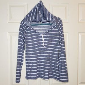 Sonoma lightweight blue/white striped hoodie